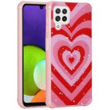 Samsung Galaxy M32 Kılıf Simli Desenli Köşe Kamera Korumalı Darbe Emici Silikon Kapak Popy