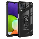 Samsung Galaxy M32 Kılıf Yüzüklü Arkası Şeffaf Antişok Silikon Kapak