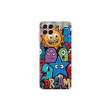 Samsung Galaxy M33 ile Uyumlu Grafiti Dream Street Tasarımlı Şeffaf Silikon Kılıf