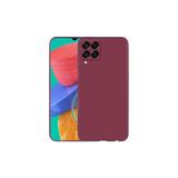 Samsung Galaxy M33 Kılıf Esnek Yapılı İnce Slim Silikon Kapak Ryc/premier Bordo