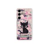 Samsung Galaxy M34 5G ile Uyumlu Black Cat Tasarım Baskılı Şeffaf Kılıf