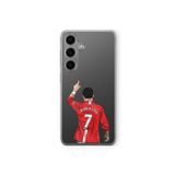 Samsung Galaxy M34 5G ile Uyumlu C. Ronaldo temalı Tasarım Baskılı Şeffaf Kılıf
