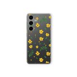Samsung Galaxy M34 5G ile Uyumlu Çiçek Tasarım Baskılı Şeffaf Kılıf 1