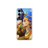 Samsung Galaxy M34 5G ile Uyumlu Cleopatra Tasarım Baskılı Şeffaf Kılıf