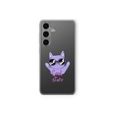 Samsung Galaxy M34 5G ile Uyumlu Cool Cat Tasarım Baskılı Şeffaf Kılıf
