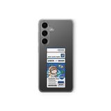 Samsung Galaxy M34 5G ile Uyumlu Earth Moon Ticket Tasarım Baskılı Şeffaf Kılıf