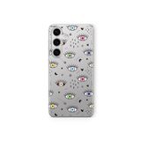 Samsung Galaxy M34 5G ile Uyumlu Evil Eyes Tasarım Baskılı Şeffaf Kılıf
