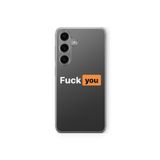 Samsung Galaxy M34 5G ile Uyumlu Fck You Tasarım Baskılı Şeffaf Kılıf