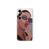 Samsung Galaxy M34 5G ile Uyumlu I Don't Care Tasarım Baskılı Şeffaf Kılıf