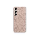 Samsung Galaxy M34 5G ile Uyumlu Line Art Tasarım Baskılı Şeffaf Kılıf 4