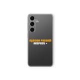 Samsung Galaxy M34 5G ile Uyumlu Mission Passed Respect Tasarım Baskılı Şeffaf Kılıf