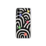 Samsung Galaxy M34 5G ile Uyumlu Monochrome Tasarım Baskılı Şeffaf Kılıf