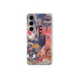 Samsung Galaxy M34 5G ile Uyumlu Moon Tasarım Baskılı Şeffaf Kılıf