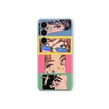 Samsung Galaxy M34 5G ile Uyumlu Pop Art Tasarım Baskılı Şeffaf Kılıf
