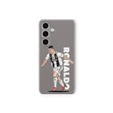 Samsung Galaxy M34 5G ile Uyumlu Ronaldo temalı Tasarım Baskılı Şeffaf Kılıf 1