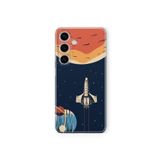 Samsung Galaxy M34 5G ile Uyumlu Space Tasarım Baskılı Şeffaf Kılıf