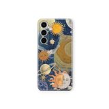 Samsung Galaxy M34 5G ile Uyumlu Sun and Moon Love Tasarım Baskılı Şeffaf Kılıf