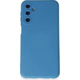 Samsung Galaxy M34 5g Kılıf Nano Içi Kadife Silikon - MAVI-(5796)