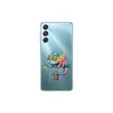 Samsung Galaxy M34 ile Uyumlu Splash Bukalemun Tasarımlı Şeffaf Silikon Kılıf