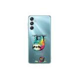 Samsung Galaxy M34 ile Uyumlu Splash Tembel Hayvan Tasarımlı Şeffaf Silikon Kılıf