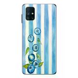Samsung Galaxy M51 Uyumlu Yaban Mersinleri Baskılı Silikon Kılıf