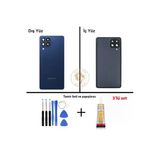 Samsung Galaxy M53 Mavi Renk Uyumlu Arka Kapak + Tamir Seti + B7000 Yapıştırıcı Arka Cam Batarya Kapağı Pil Kapağı Lazer Kesim Back Cover Galaxy M53 Uyumlu