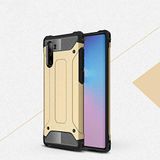 Samsung Galaxy Note 10 ile uyumlu Çİft Katman Koruyucu Crash Military Tank Kılıf - Gold