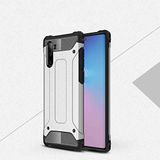 Samsung Galaxy Note 10 ile uyumlu Çİft Katman Koruyucu Crash Military Tank Kılıf - Gri