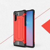 Samsung Galaxy Note 10 ile uyumlu Çİft Katman Koruyucu Crash Military Tank Kılıf - Kırmızı