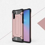 Samsung Galaxy Note 10 ile uyumlu Çİft Katman Koruyucu Crash Military Tank Kılıf - Rose Gold