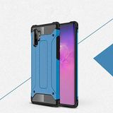 Samsung Galaxy Note 10 Plus ile uyumlu Çİft Katman Koruyucu Crash Military Tank Kılıf - Mavi