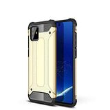 Samsung Galaxy Note 20 ile uyumlu Çİft Katman Koruyucu Crash Military Tank Kılıf - Gold