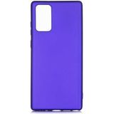 Samsung Galaxy Note 20 Kılıf Soft ve Pürüzsüz Yüzey Ipeksi Silikon Kapak Hopy - Saks Mavi