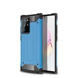 Samsung Galaxy Note 20 Ultra ile uyumlu Çİft Katman Koruyucu Crash Military Tank Kılıf - Mavi