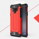 Samsung Galaxy Note 9 ile uyumlu Çİft Katman Koruyucu Crash Military Tank Kılıf - Kırmızı