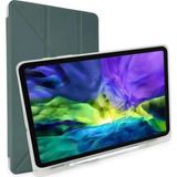 Samsung Galaxy P610 Tab S6 Lite 10.4 Kılıf Kalemlikli Mars Tablet Kılıfı - Koyu YEŞIL-(5796)