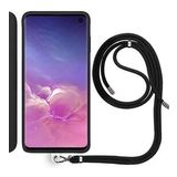 Samsung Galaxy S10 (G973F) Ip Askılı Silikon Kılıf Siyah