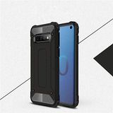 Samsung Galaxy S10 ile uyumlu Çİft Katman Koruyucu Crash Military Tank Kılıf - Siyah