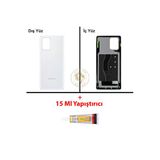 Samsung Galaxy S10 Lite Beyaz Renk Uyumlu Arka Kapak + B7000 Yapıştırıcı Arka Cam Batarya Kapağı Pil Kapağı Lazer Kesim Back Cover Galaxy S10 Lite Uyumlu
