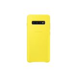 Samsung Galaxy S10 Sarı Deri Kılıf