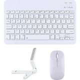 Samsung Galaxy S11 11 Inch ile Uyumlu Türkçe Bluetooth Klavye+Mouse+Tablet Standı Beyaz AL5166
