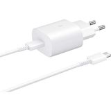 Samsung Galaxy S20 Fast Charging 25W Type-C Çıkışlı Kablolu Beyaz Şarj Aleti