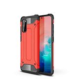 Samsung Galaxy S20 FE ile uyumlu Çİft Katman Koruyucu Crash Military Tank Kılıf - Kırmızı
