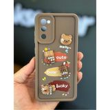 Samsung Galaxy S20 Fe Uyumlu Kılıf Tasarımlı Desenli Kamera Korumalı Ayıcık Kahve Renkli Yumuşak - Cute Coco