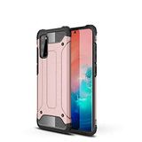 Samsung Galaxy S20 ile uyumlu Çİft Katman Koruyucu Crash Military Tank Kılıf - Rose Gold