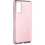Samsung Galaxy S20 Kılıf Soft ve Pürüzsüz Yüzey Ipeksi Silikon Kapak Hopy - Rose Gold