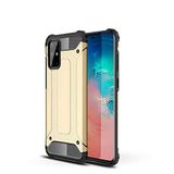 Samsung Galaxy S20 Plus ile uyumlu Çİft Katman Koruyucu Crash Military Tank Kılıf - Gold
