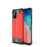 Samsung Galaxy S20 Plus ile uyumlu Çİft Katman Koruyucu Crash Military Tank Kılıf - Kırmızı