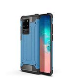 Samsung Galaxy S20 Ultra ile uyumlu Çİft Katman Koruyucu Crash Military Tank Kılıf - Mavi