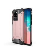 Samsung Galaxy S20 Ultra ile uyumlu Çİft Katman Koruyucu Crash Military Tank Kılıf - Rose Gold